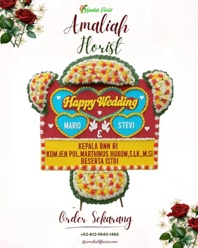 Karangan Papan Bunga Pernikahan di Four Points By Sheraton Makassar